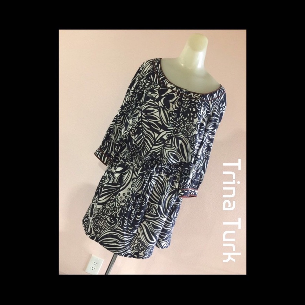 NWT $278 Trina Turk Drawstring Dress Size 8
